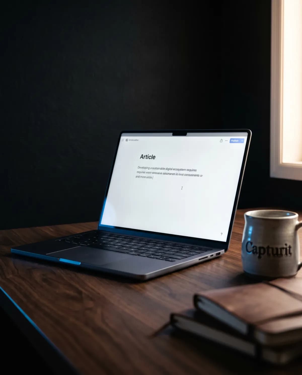 Vous écrivez, on s'occupe du reste — Un espace simple pour publier vos articles depuis n'importe quel navigateur. Pas de plugin à mettre à jour, pas de mise en page à redessiner à chaque fois. Vous écrivez, ça se publie proprement.